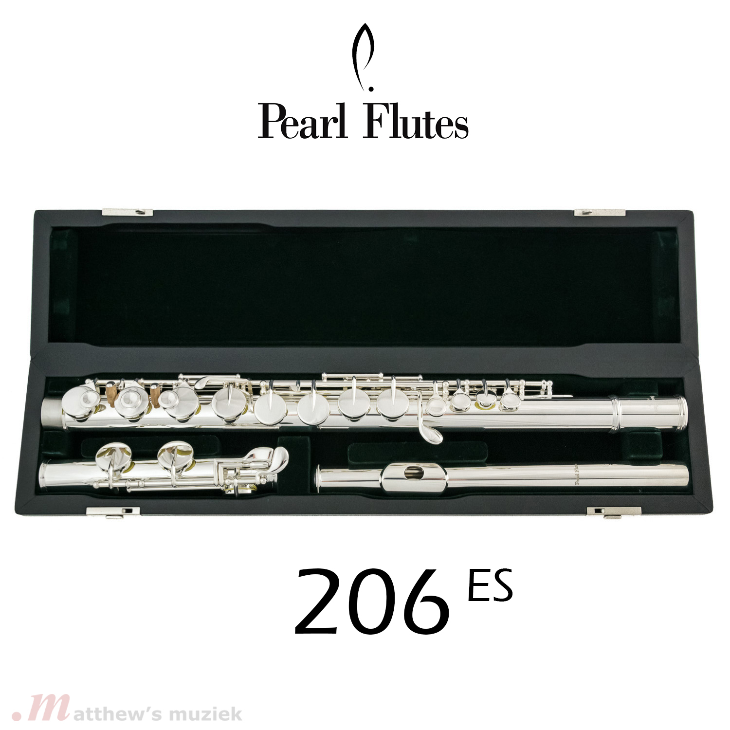 Pearl Alto Flute - 206 ES w/ Silver Straight Head Joint