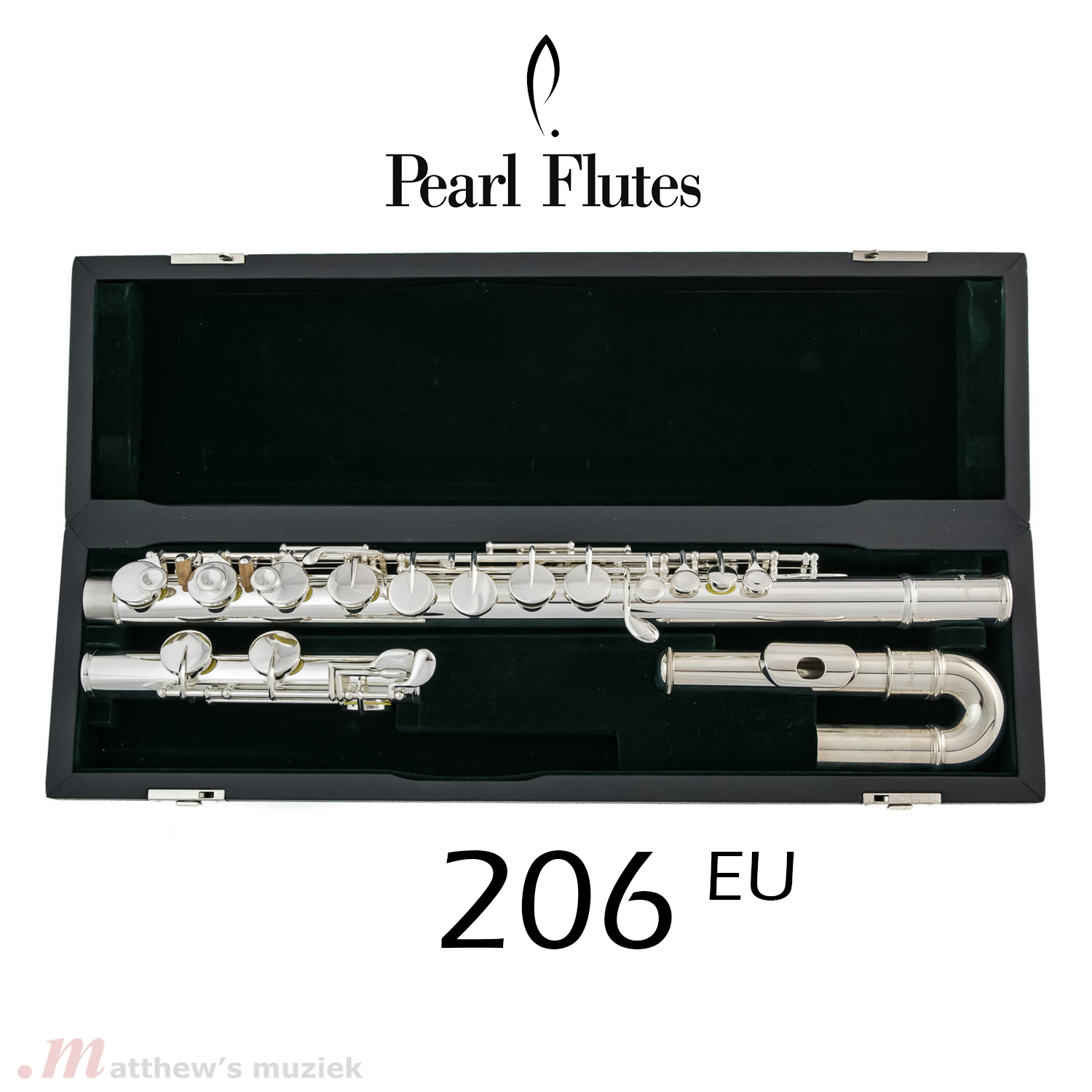 Pearl Altfluit - 206 EU met Gebogen Kopstuk