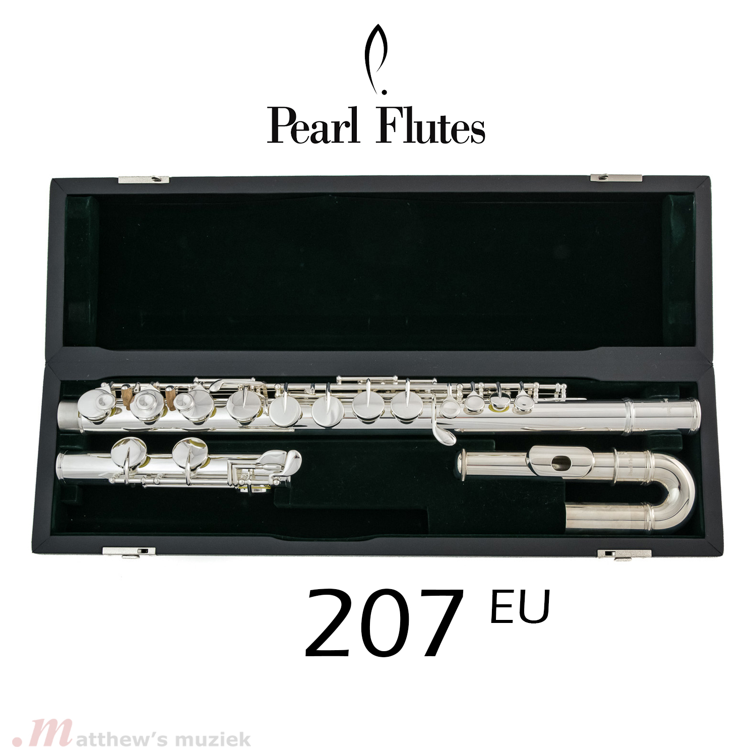 Pearl Altflöte - 207 EU mit Gebogenem Silber Kopfstück
