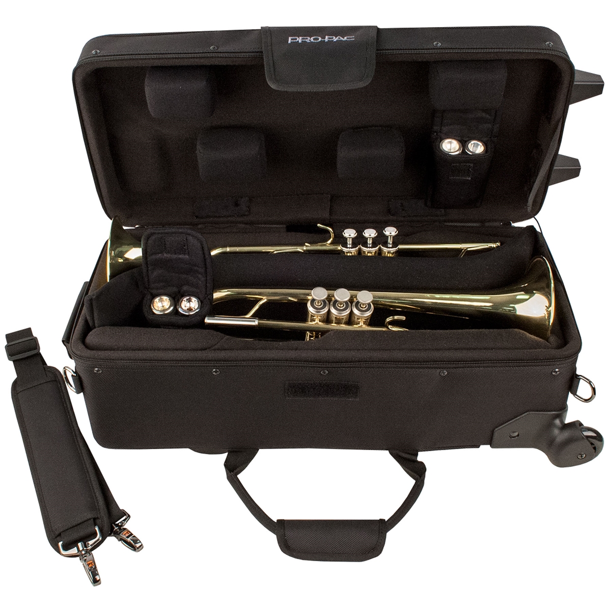 Protec IP301DWL Trolley-Case for 2 Trumpets