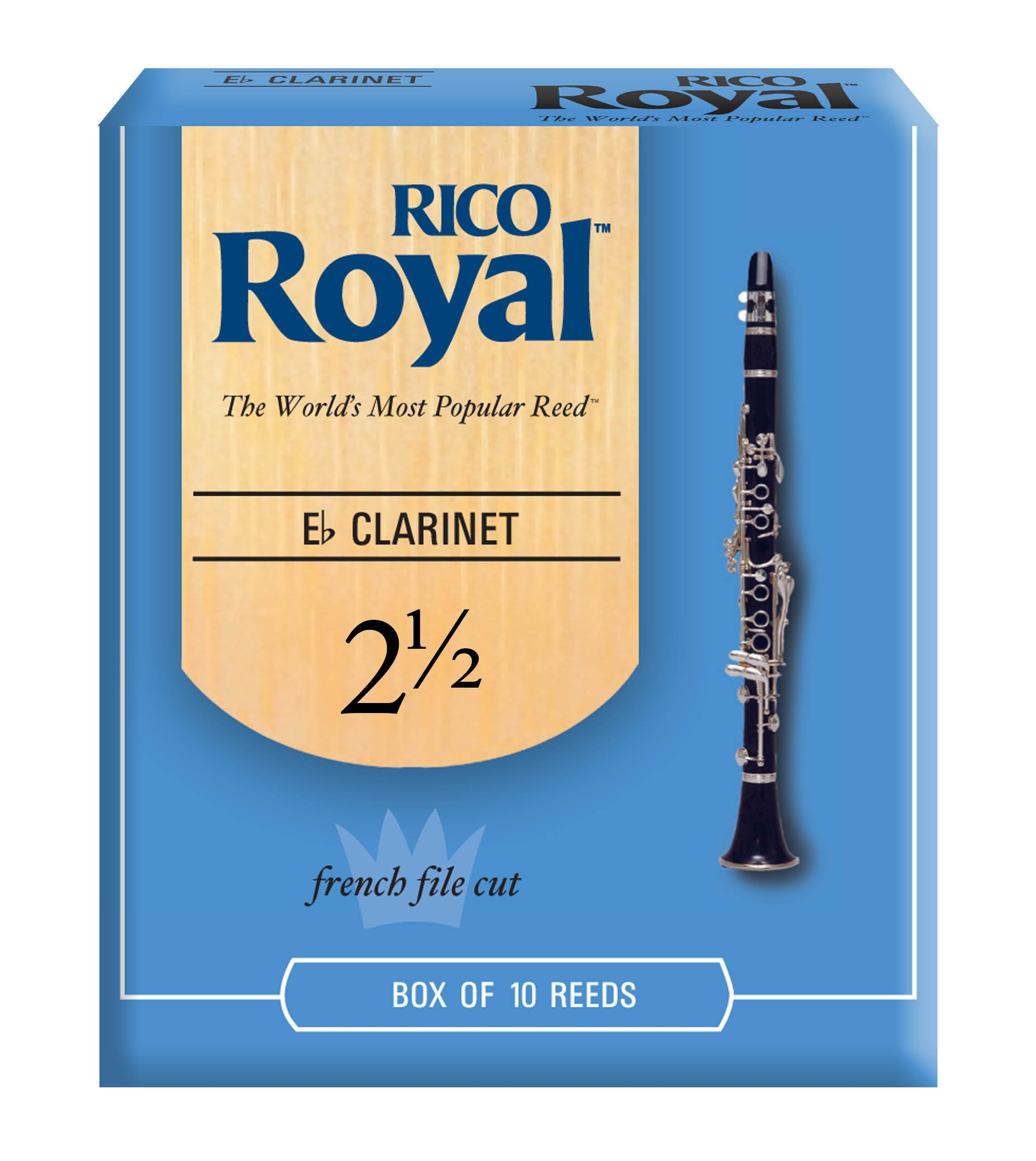 D'Addario Royal Rieten - Eb Klarinet (10 stuks) | Sterkte 2 1/2