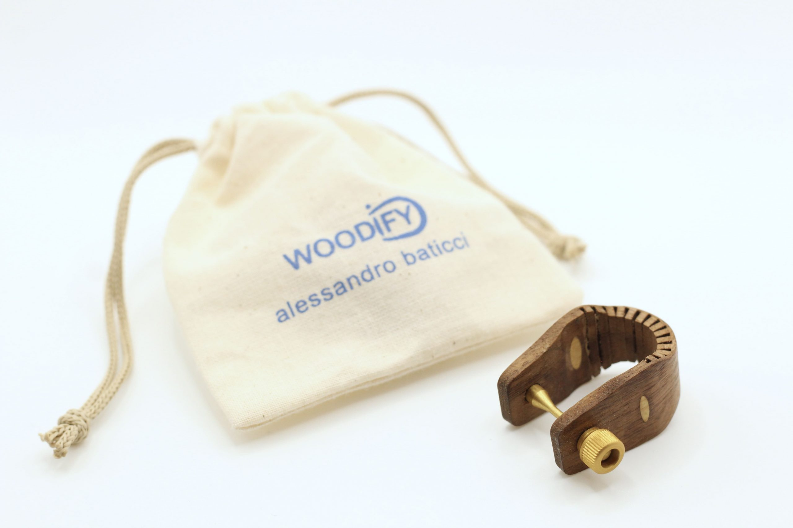 Woodify Ring voor Dwarsfluit - Walnoot / Zebrano 